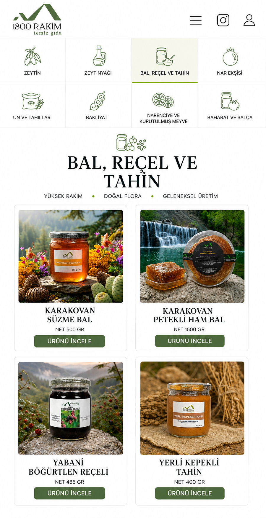 Bal, Reçel ve Tahin kategori görseli